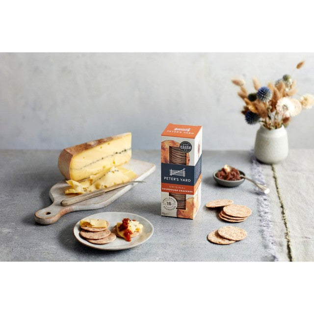 Peter's Yard Original Sourdough Crackers 90g, imported from the UK