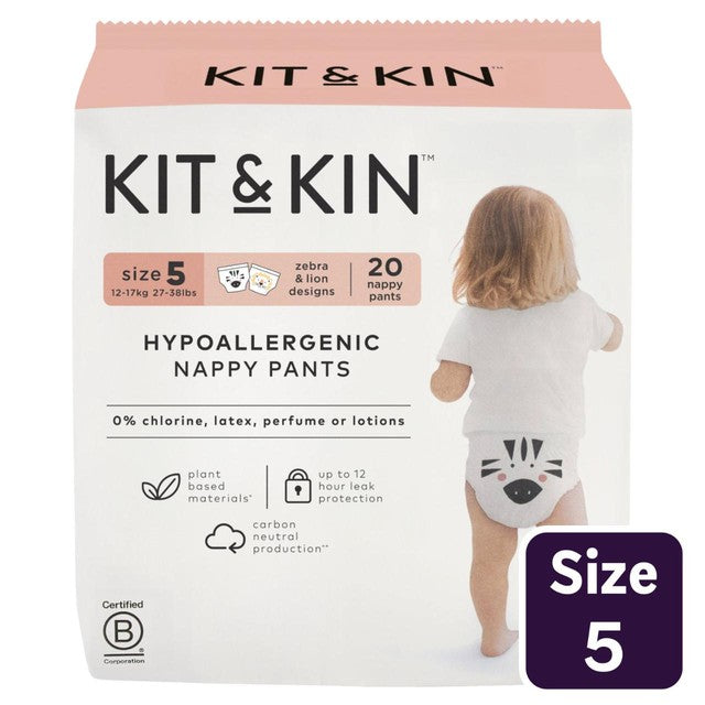 Kit & Kin hypoallergenic nappy pants Size 5, UK version