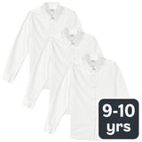 M&S girls' slim fit easy to iron blouse white size 9-10 years, imported from the UK