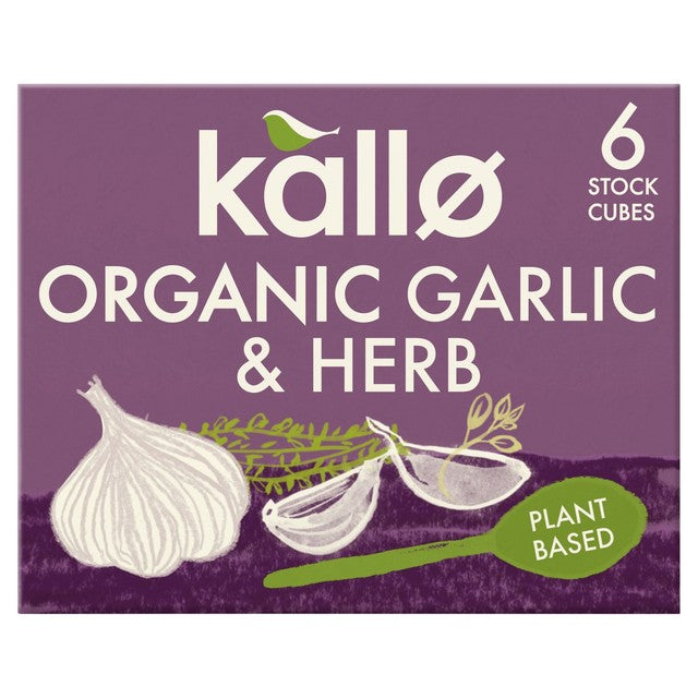 Kallo Organic Garlic & Herb Stock Cubes 6 x 11g, UK version