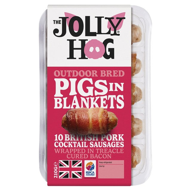 Jolly Hog Pigs in Blankets with Treacle Cured Bacon 210g (British brand)