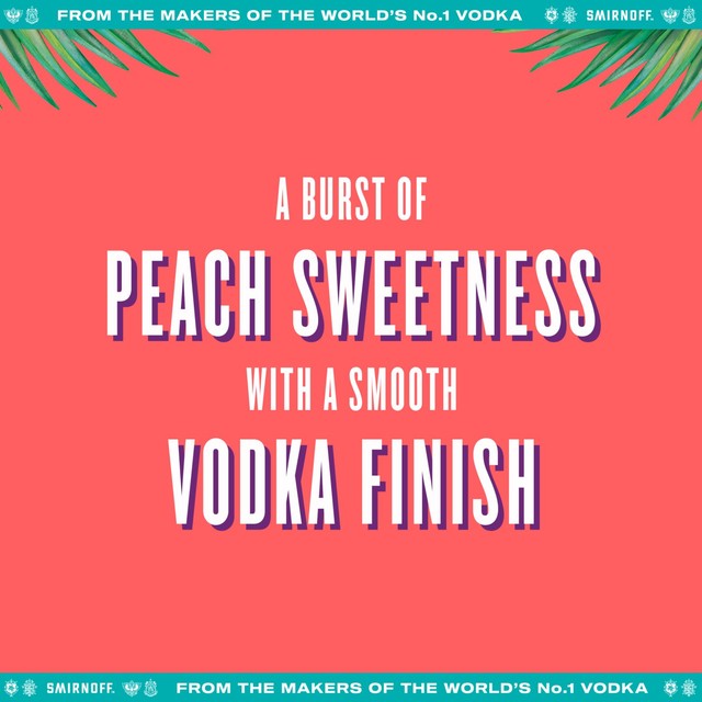 Smirnoff Miami Peach vodka 70cl (British brand)