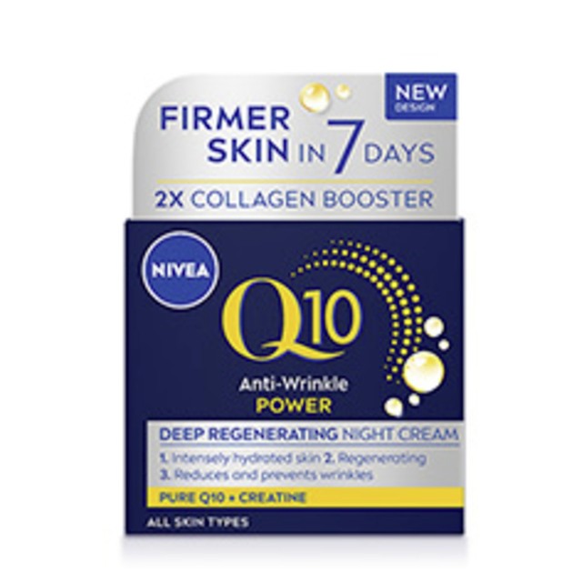 Nivea Q10 Power Anti-Wrinkle & Firming Night Cream 50ml, imported from the UK