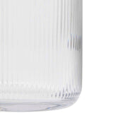 M&S clear ribbed glass cylinder vase 27cm (British brand)