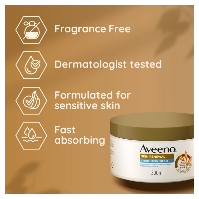 Aveeno Skin Renewal Smoothing Body Cream 300ml - British product