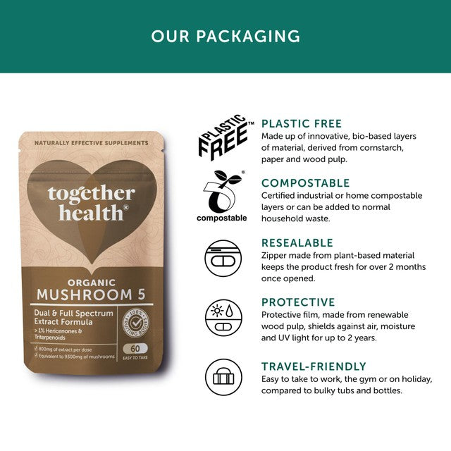 Together Health Mushroom 5 supplement capsules 60 (British brand)