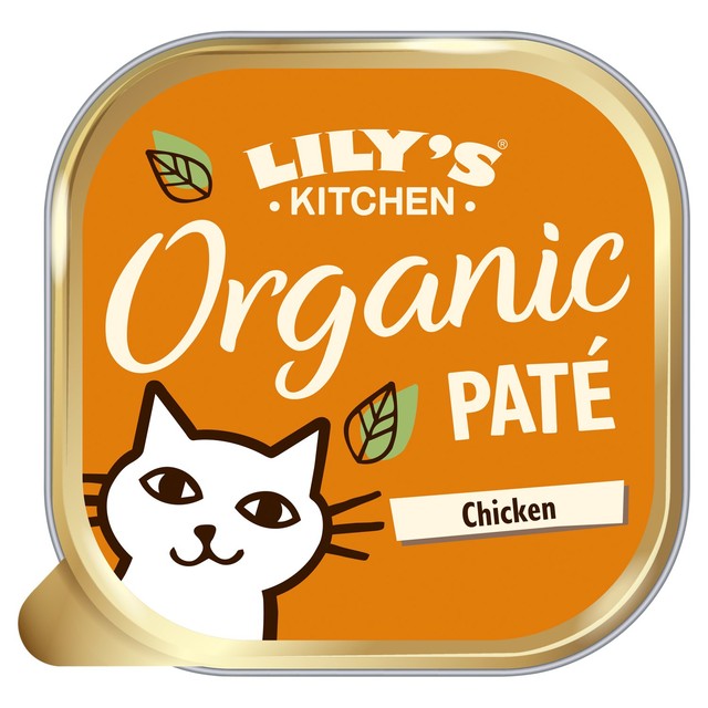 Lily's Kitchen organic chicken dinner cat food paté 85g, UK version