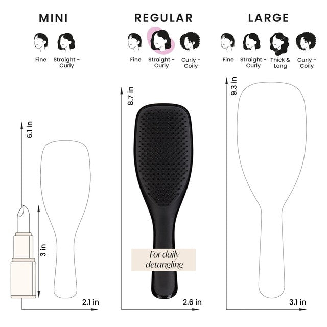 Tangle Teezer wet detangler hairbrush Liquorice Black (British brand)