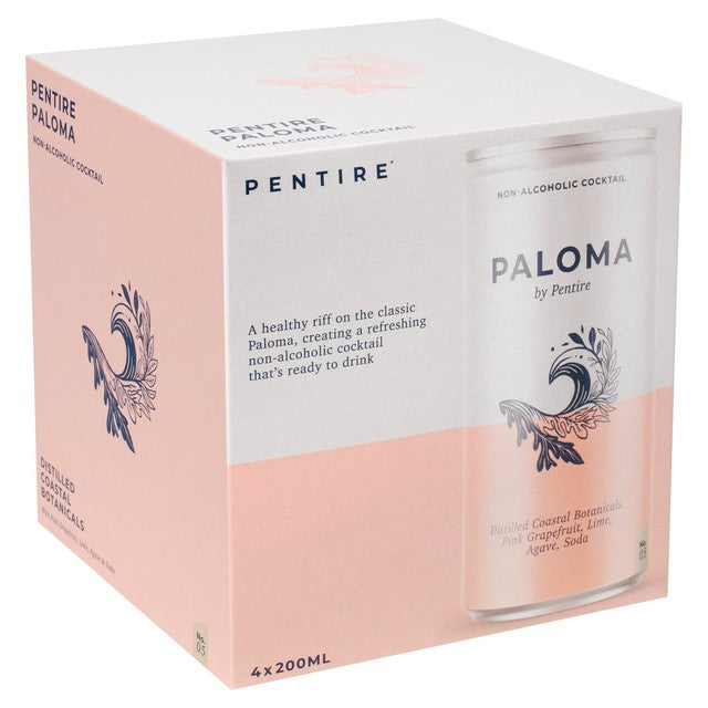 Pentire Paloma non-alcoholic canned cocktail 200ml, imported from the UK