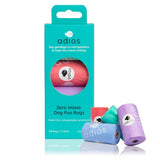 Adios compostable dog poo bags Rainbow - British product