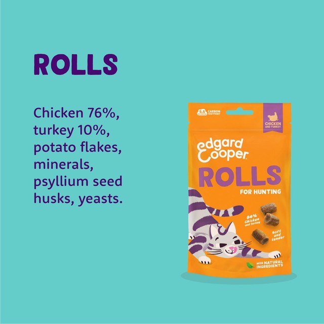Edgard & Cooper chicken and turkey cat treats 45g - British product