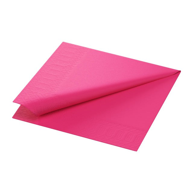 Duni pink 2-ply paper napkins 125 per pack, imported from the UK