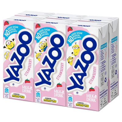 M&S Yazoo Strawberry No Added Sugar Lactose Reduced Milk Drink 6 x 200ml- Buy online at McGrocer