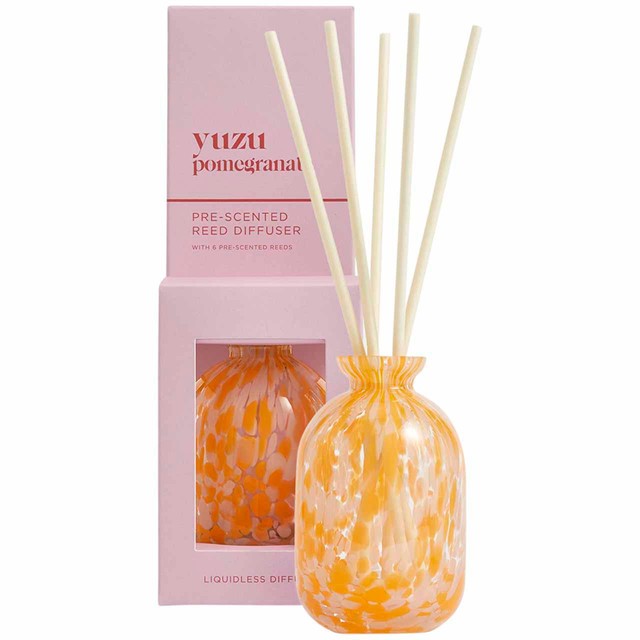 M&S Yuzu & Pomegranate Confetti Glass Pre-Scented Diffuser, Pink Mix