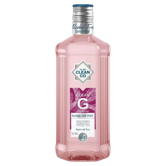 CleanCo Rhubarb Alcohol Free Gin Alternative 70cl - British product