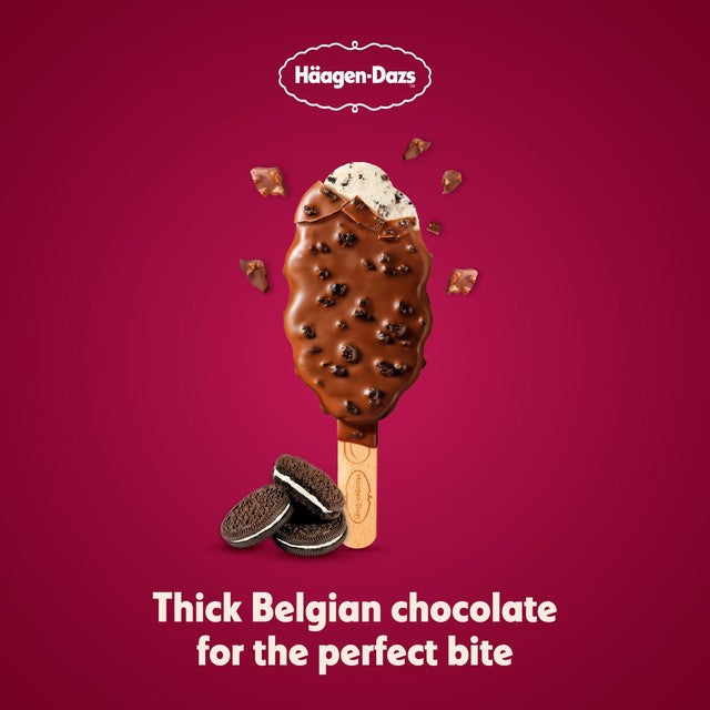 Häagen-Dazs Crunchy Cookies & Cream ice cream sticks 3 x 80ml, UK version