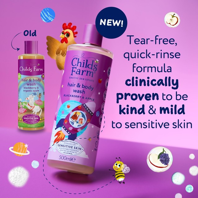 Childs Farm hair and body wash blackberry and apple 500ml - British product