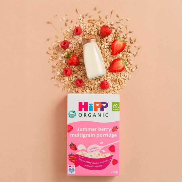HiPP Organic Summer Berry Multigrain Porridge 200g, UK version