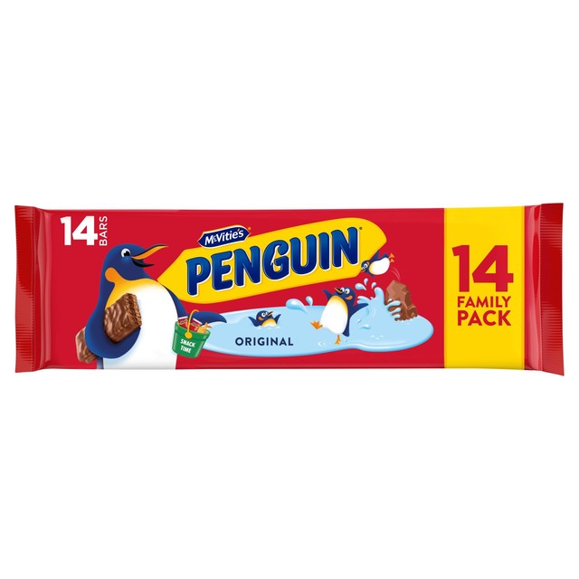 McVitie's Penguin original biscuit bars 14 bars multipack, imported from the UK