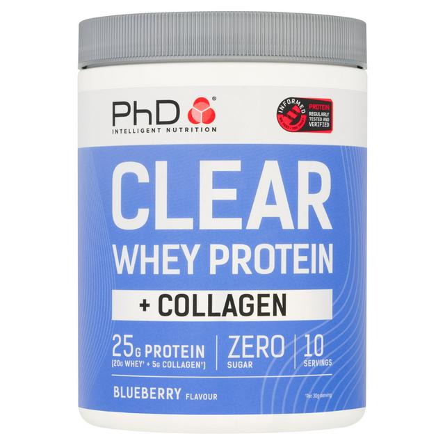 PhD Clear Whey Protein Collagen Blueberry Flavour 300g