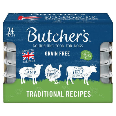 M&S Butcher's Traditional Recipes Mixed Varieties Wet Dog Food Trays 24 x 150g- Buy online at McGrocer