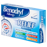 Benadryl Allergy Relief Capsules 12 Pack - British product