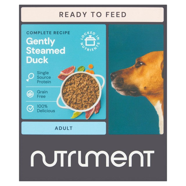 Nutriment duck wet dog food 395g, imported from the UK