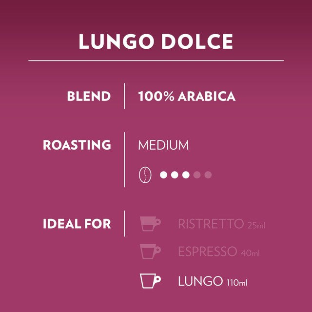 Lavazza coffee capsules Lungo Dolce 36 capsules, UK version