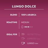 Lavazza coffee capsules Lungo Dolce 36 capsules, UK version