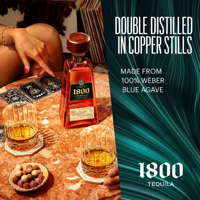 1800 Anejo Tequila aged in oak barrels (British brand)