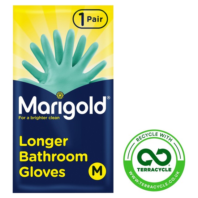 Marigold Bathroom Rubber Gloves Medium, imported from the UK