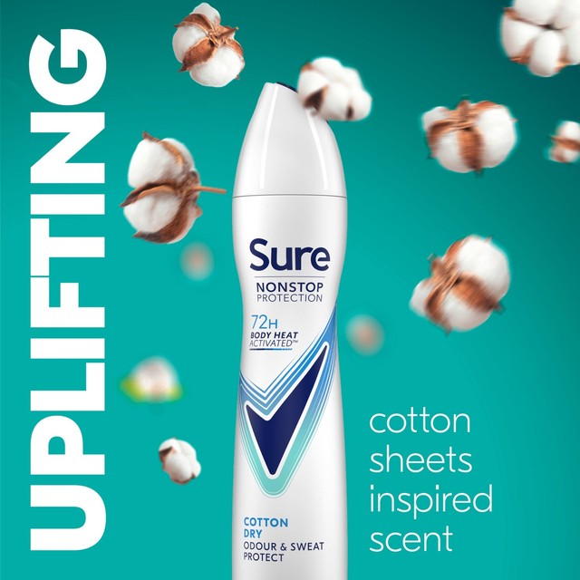 Sure Women Cotton Dry Antiperspirant Deodorant 250ml (British brand)
