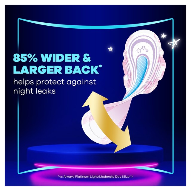 Always Platinum Sanitary Towels Secure Night Extra Size 5 - British product