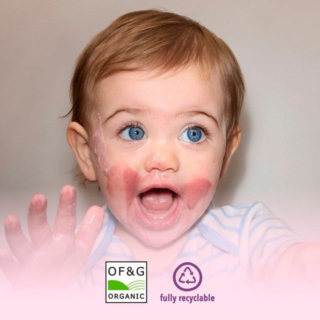 Little Freddie organic strawberries, blueberries and oats baby food pouch 6 x 100g, UK version