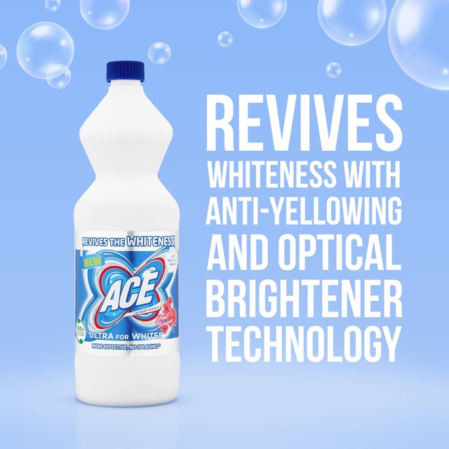 Ace Ultra for whites laundry bleach 1L - British product
