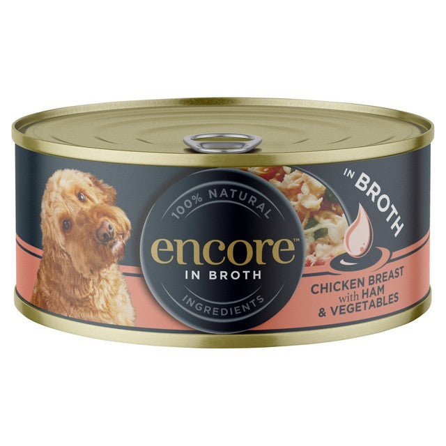 Encore chicken ham vegetables wet dog food 156g - British product