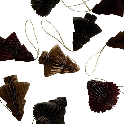 M&S Paper Trees Hanging Christmas Decorations 9 per Pack