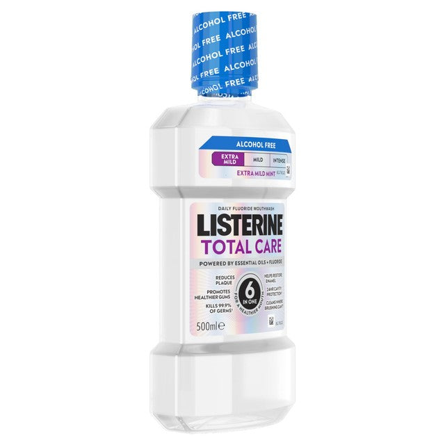 Listerine Total Care Extra Mild Mint Mouthwash, imported from the UK