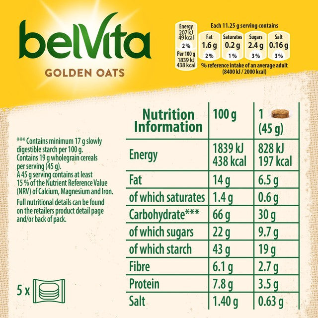 Belvita Golden Oats breakfast biscuits - British product