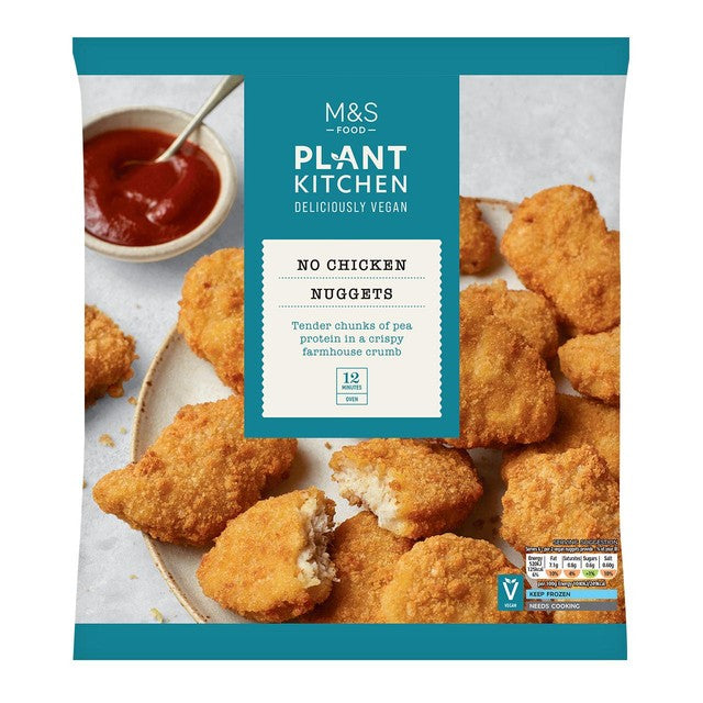 M&S Plant Kitchen Vegan No Chicken Nuggets 300g, imported from the UK