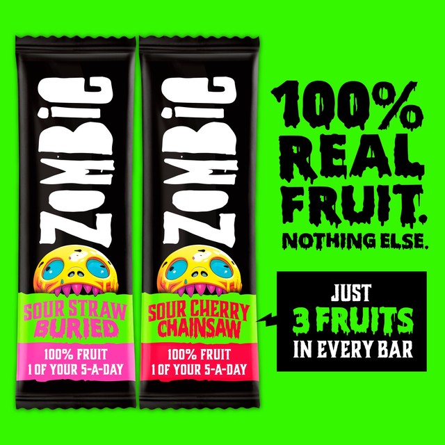 Zombie Snacks fruit bars variety sours multipack (British brand)