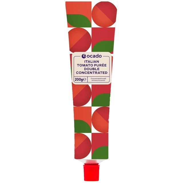 Ocado double concentrated tomato puree 200g, imported from the UK