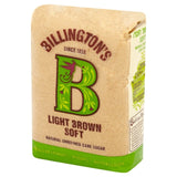 Billington's light brown soft sugar, imported from the UK