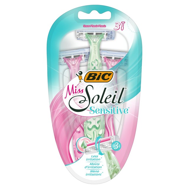 Bic Miss Soleil Sensitive women's razors 3-pack - British product