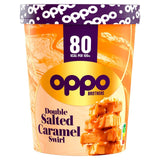 Oppo double salted caramel swirl ice cream 475ml, imported from the UK