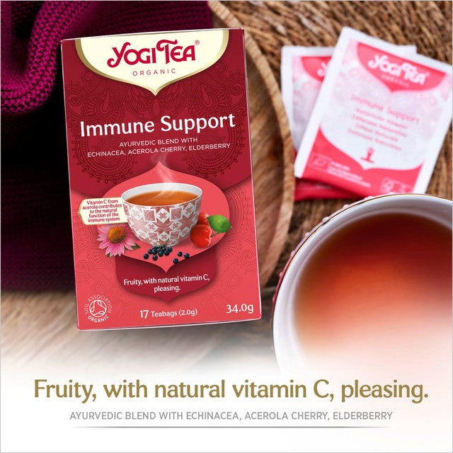 Yogi Tea Immune Support herbal tea bags 17 count (British brand)