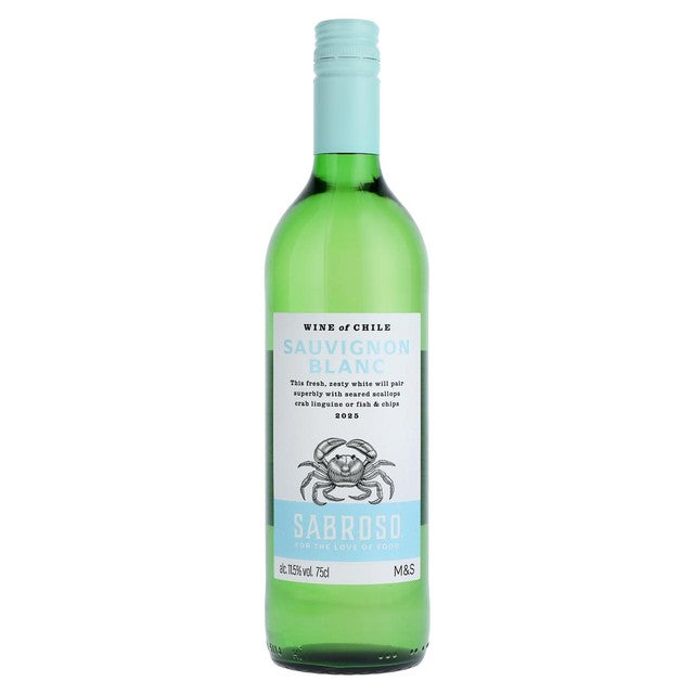 M&S Sabroso Chilean Sauvignon Blanc white wine 75cl, imported from the UK