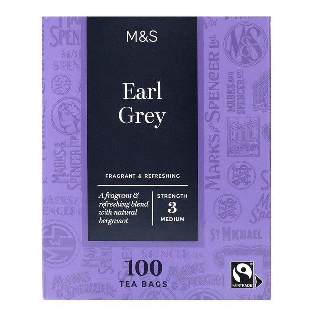 M&S Earl Grey tea bags 100 count, imported from the UK