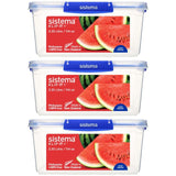 Sistema Klip It Plus food storage containers 3 x 3.35L (British brand)