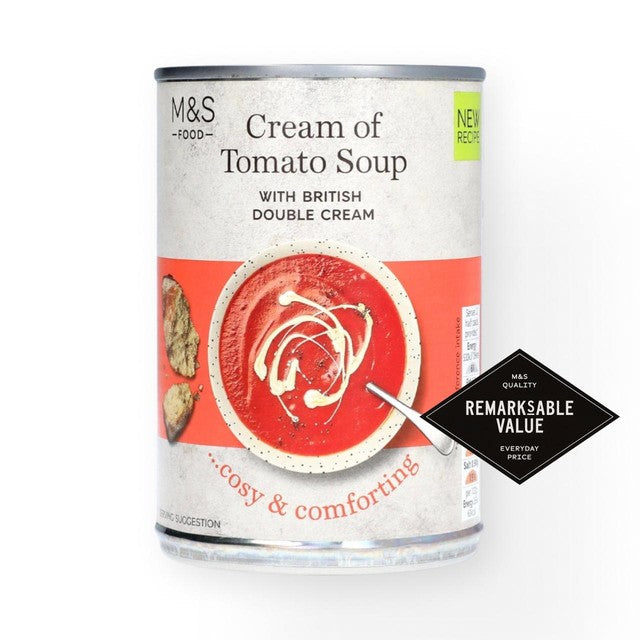M&S cream of tomato soup 400g, imported from the UK